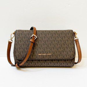 Michael Kors Jet Set Item Medium Convertible Shoulder Crossbody Bag MK Brown